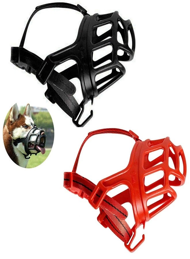 BLACK DOG Dog Muzzle, Soft Breathable Basket Muzzles for Large, Adjustable Anti-Biting, Dogs Muzzle for Labrador/Dalmatian/Golden Retriever/Husky Dog Weight 19 to 30 Kg Muzzle 4 no. (Color May Vary) - Image 3